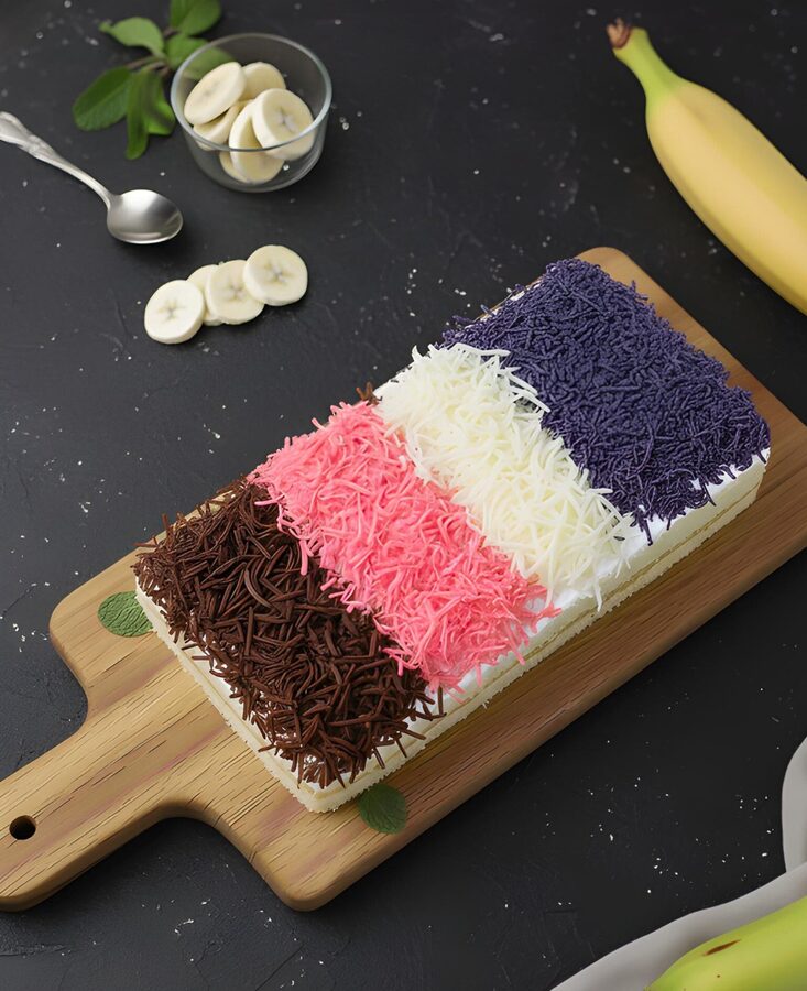 Cake Pisang Rainbow